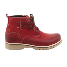 Winter lace-up boots Riko 888 red