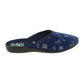 Slippers velor Adanex 18112 navy blue black Slippers velor Adanex 18112 navy blue black