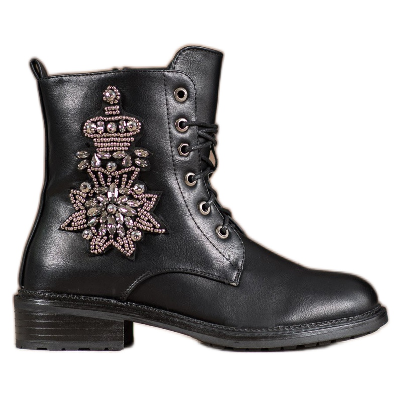 Lovery Boots With Crystals black