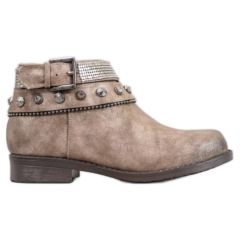 Forever Folie Boots With Rhinestones brown