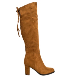 VINCEZA suede boots brown