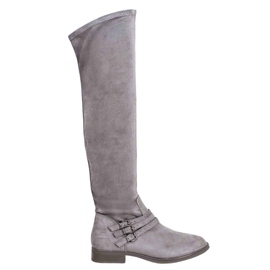 Kylie Flat Heel Boots grey Kylie Flat Heel Boots grey