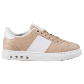 Emaks Sneakers With Rhinestones brown Emaks Sneakers With Rhinestones brown