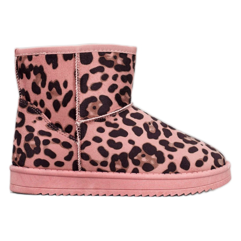 SDS Pink Mukluki In Polka dots
