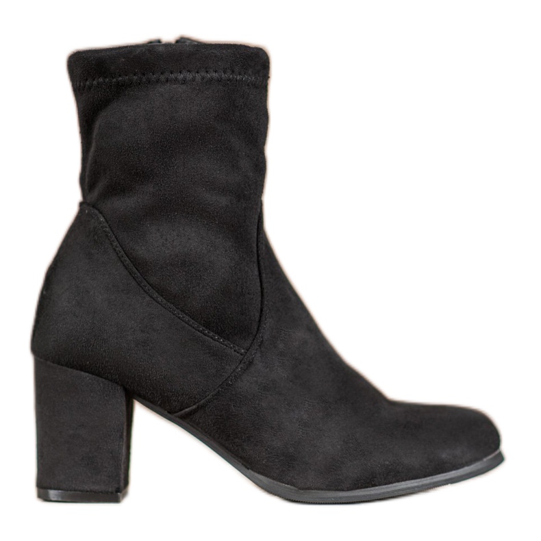 SHELOVET Black Slip-On Boots