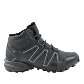 Gray insulated trekking shoes BN8810 grey