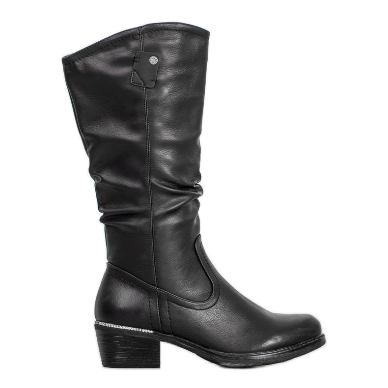SHELOVET Black Boots With Eco Leather