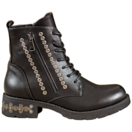 Janessa Lace-up boots with jets black Janessa Lace-up boots with jets black