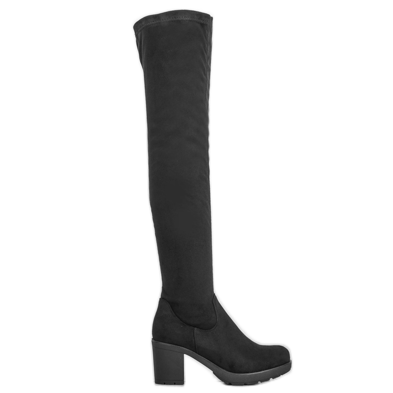 Seastar Black Thigh-boots On The Platform