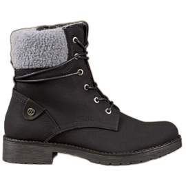 Kayla Trappers With Sheepskin black
