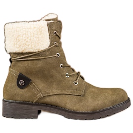 Kayla Trappers With Sheepskin green