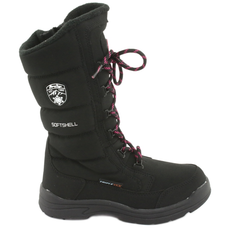 Snow boots with American Club SN12 membrane in black pink