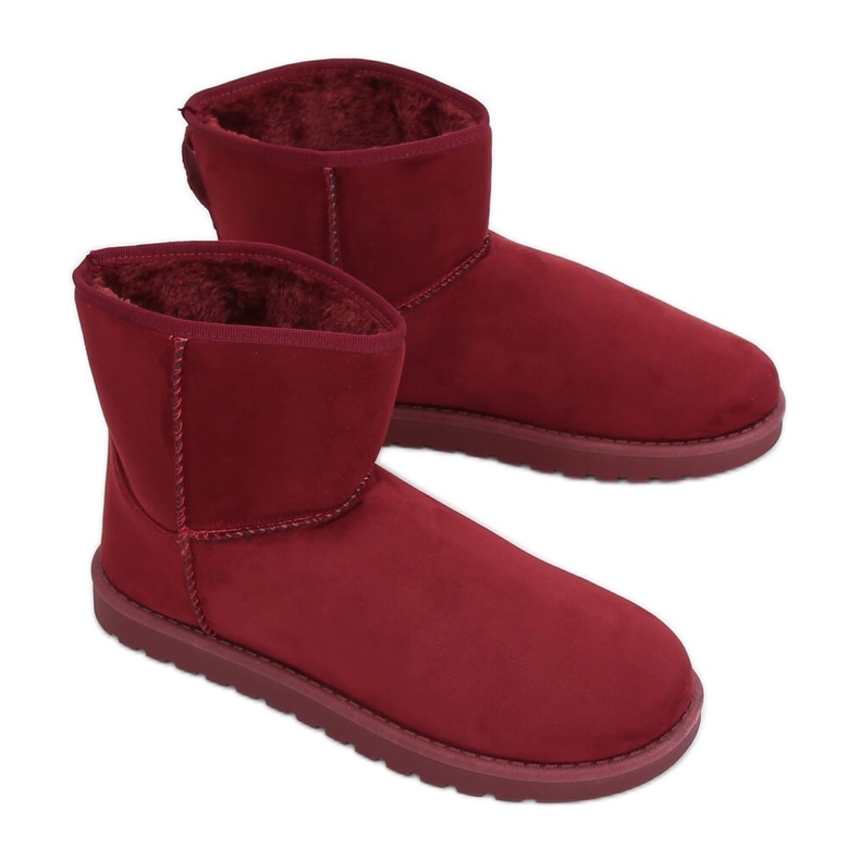 Snow boots emusy burgundy C-08 Red