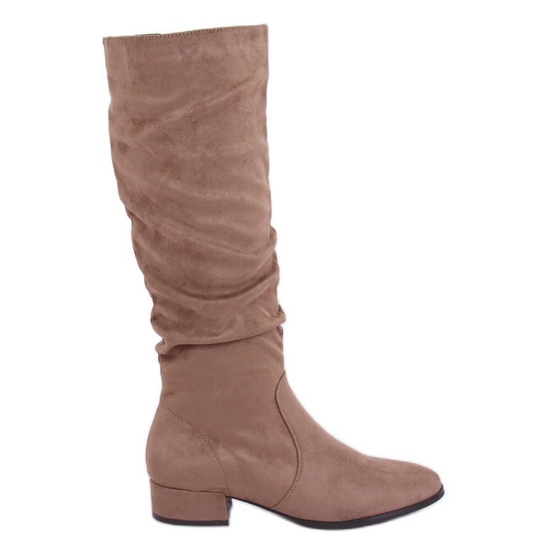 Women's suede beige boots 3005 Khaki