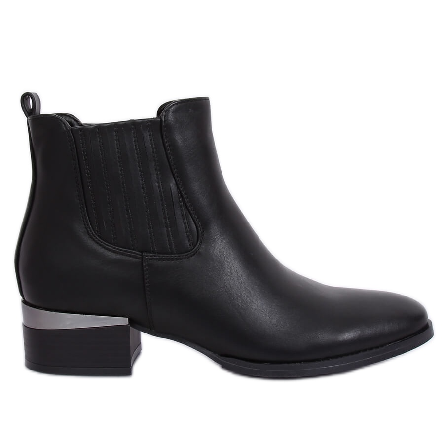 Black Chelsea boots for women 3303 Black - KeeShoes