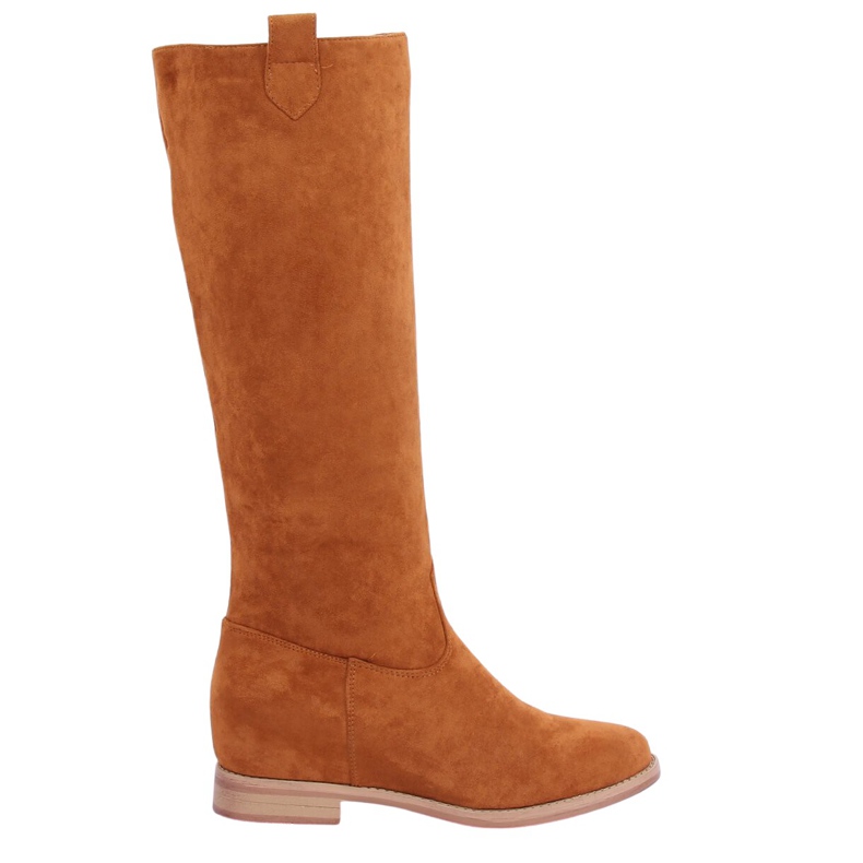 Boots on a hidden wedge camel NC968P Camel brown