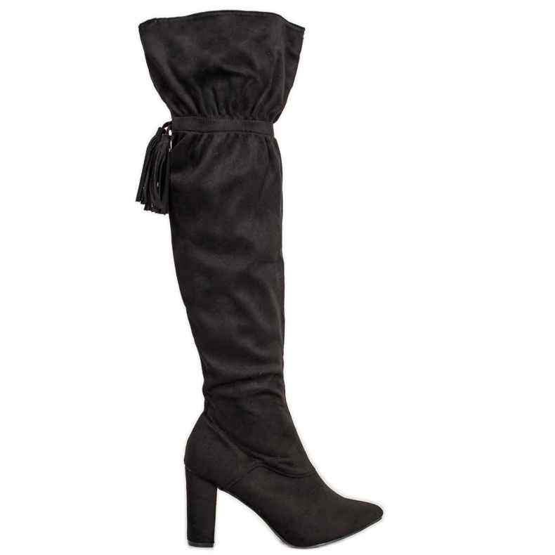 Seastar Black Boots With Fringes
