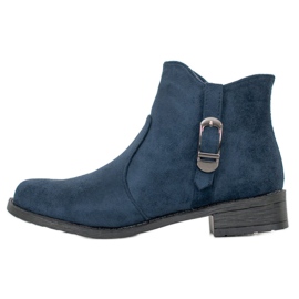 Small Swan Navy blue suede boots