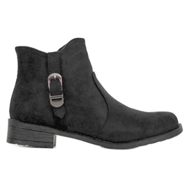 Small Swan Black suede boots