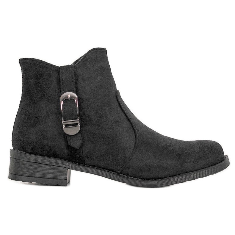 Small Swan Black suede boots
