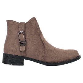 Small Swan Beige suede boots