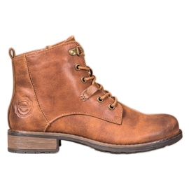 Goodin Elegant Trappers Made of Eco Leather brown