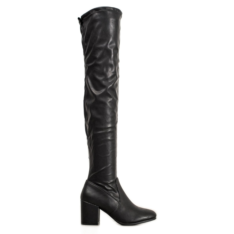 SHELOVET Over-the-knee boots made of eco leather black