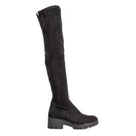 SHELOVET Thigh-boots On The Platform black