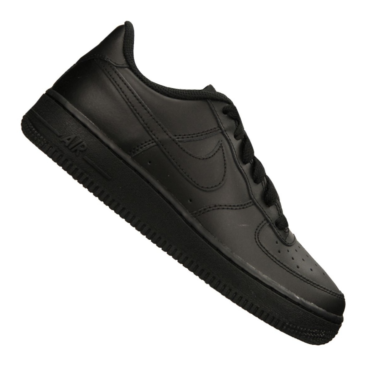 Nike Juniors Air Force 1 All Black Shoes 314192 009 - Trade Sports