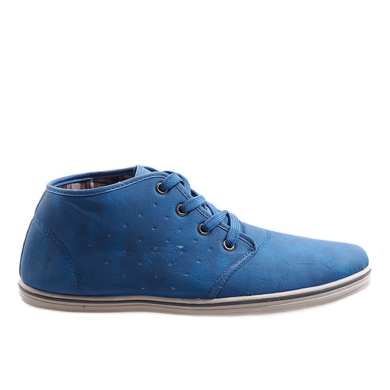 Fashionable High Sneakers TL354-6 Navy Blue