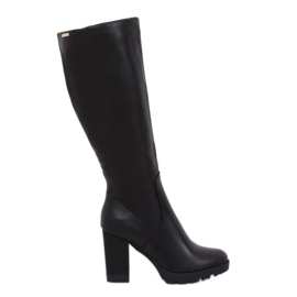 Black high-heeled boots 1107-GG Black Ii Species