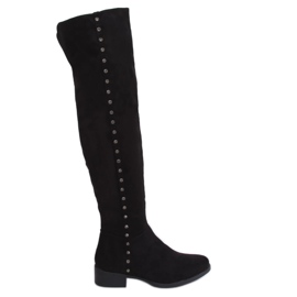 Black women's thigh boots 539-A Black Ii Quality Black women's thigh boots 539-A Black Ii Quality