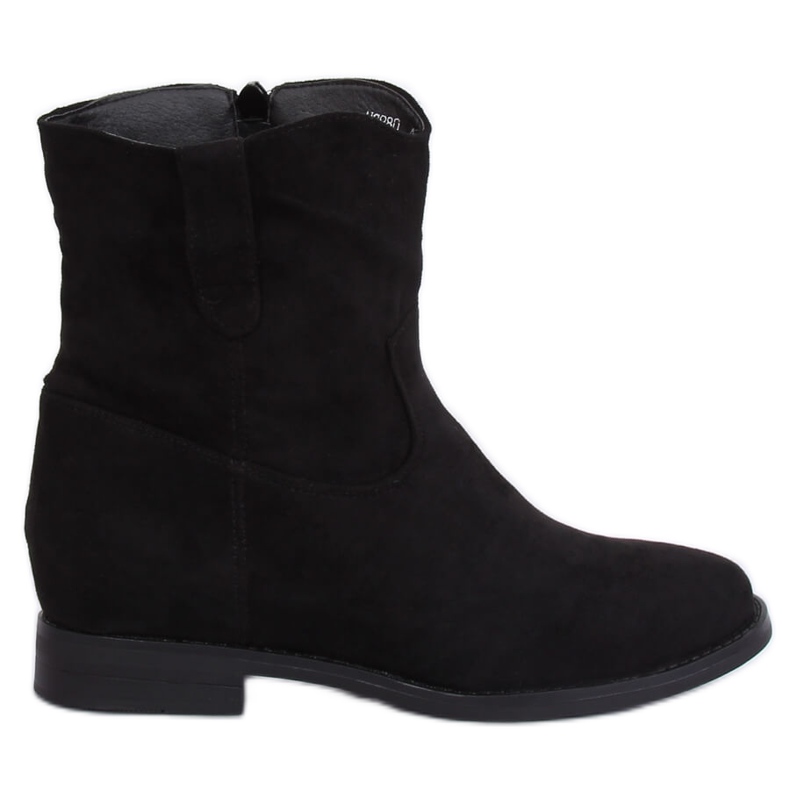 Black Boots on a hidden wedge heel NC980 Black