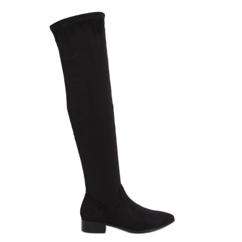 Over-the-knee boots with flat heels black RB34P Black