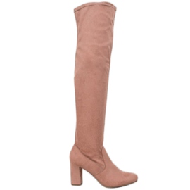 Corina Elegant Over The Knee Boots pink