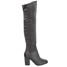 S. BARSKI Patterned suede boots grey S. BARSKI Patterned suede boots grey
