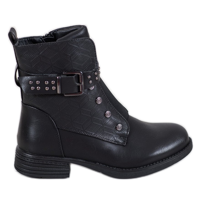 J. Star Black Boots With Elastic
