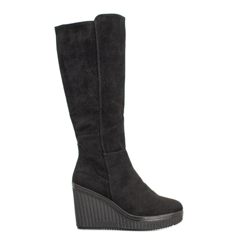 Filippo Black Wedge Boots
