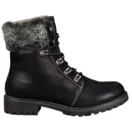 SHELOVET Tied Trappers With Fur black
