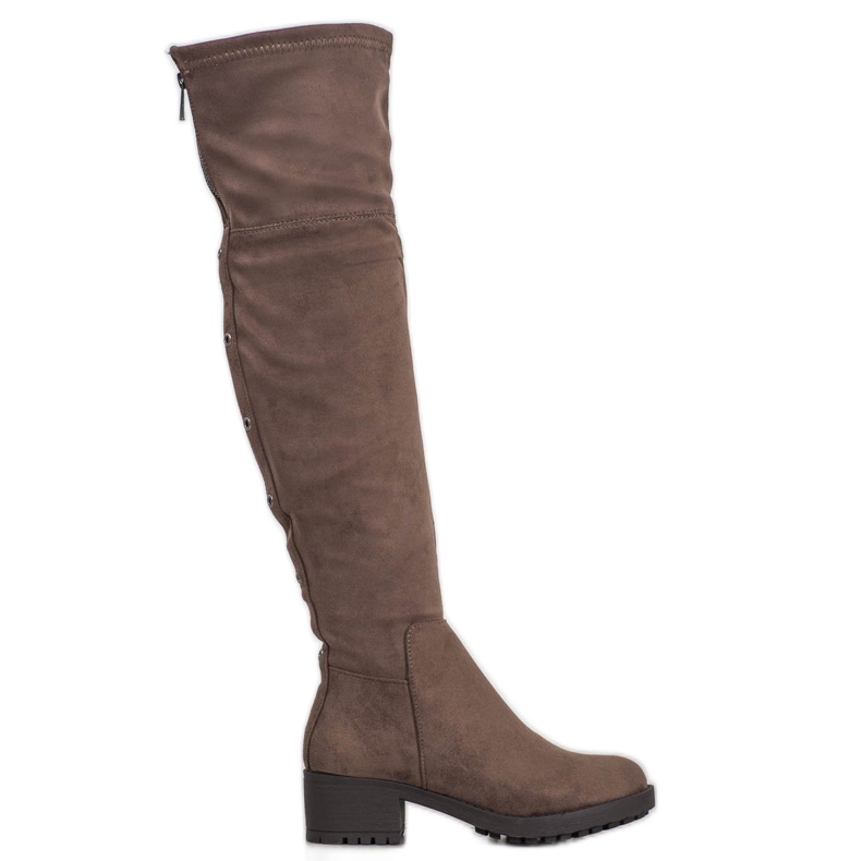 Super Me Thigh-boots On The Platform green