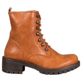 Kayla Rock Workers With Eco Leather brown