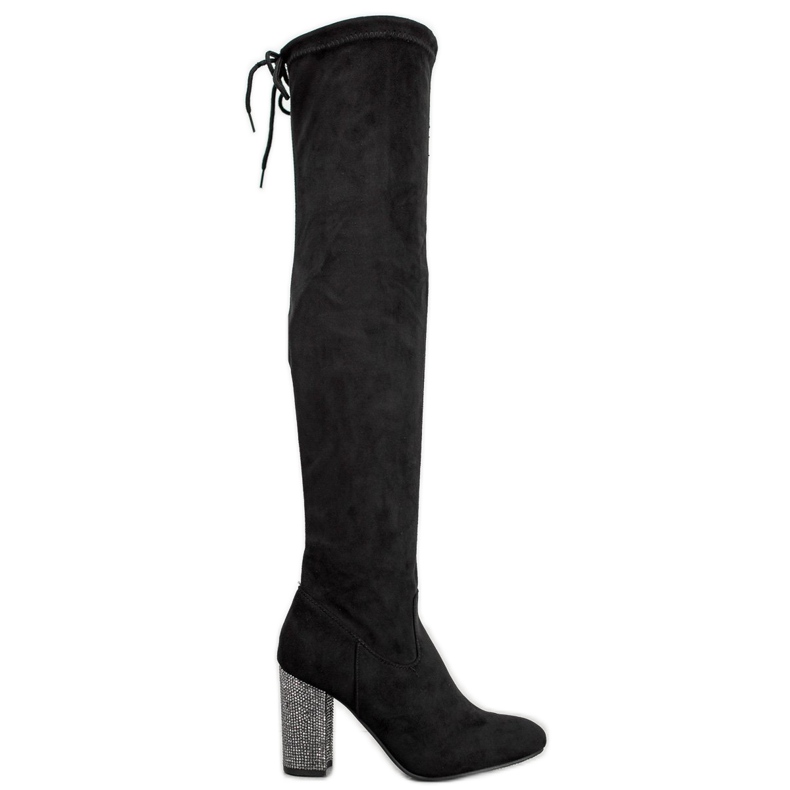 Super Me Boots With Decorative Heel black
