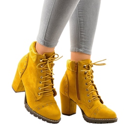 Yellow suede ankle boots 995-31 Yellow suede ankle boots 995-31
