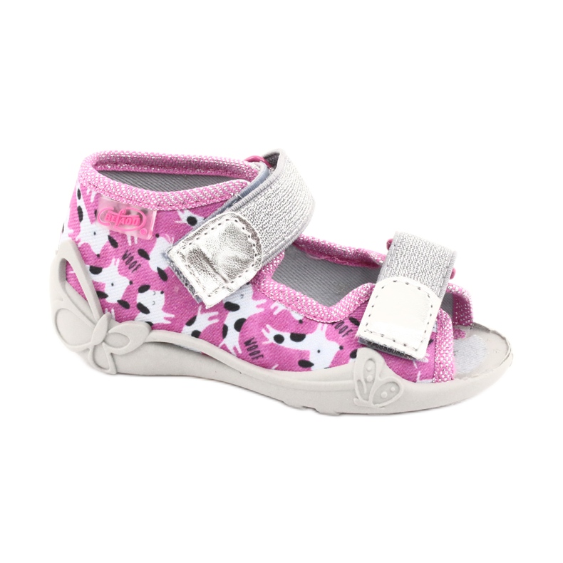 Befado children's shoes 242P095 white black pink grey