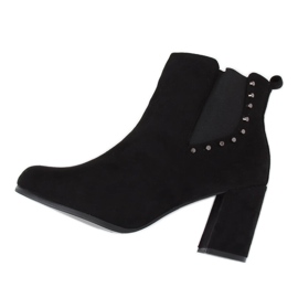 Black boots with high heels black 8063 Black