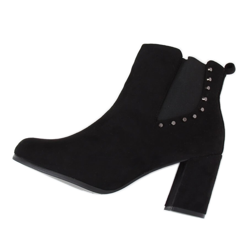 Black boots with high heels black 8063 Black