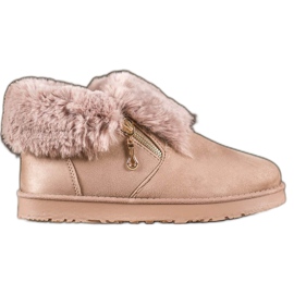 Kylie Low Mukluki With Fur brown