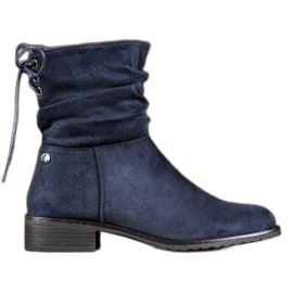 Flyfor Suede boots on a flat heel blue Flyfor Suede boots on a flat heel blue