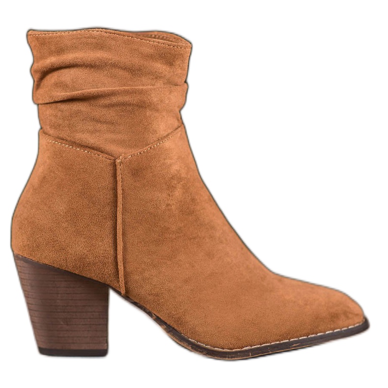 SHELOVET Casual boots on a post brown