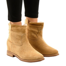 NC981 beige cowboy boots